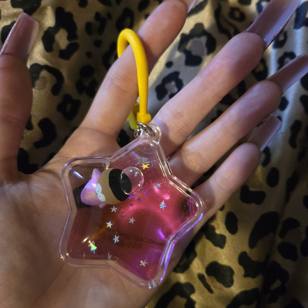 Star-Shaped Pink Action Figure Keychain
